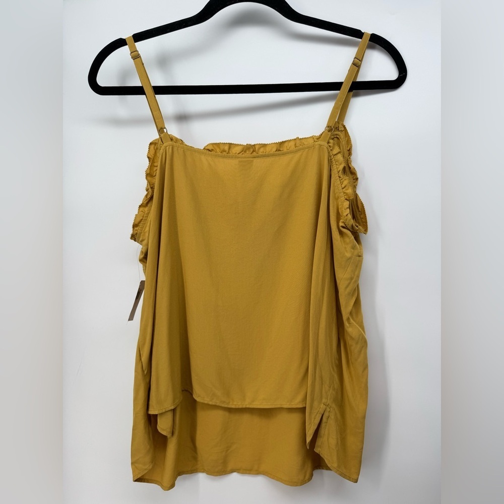 NWT Old Navy Yellow Viscose Top Large - Picture 4 of 7
